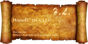 Husvéth Lili névjegykártya